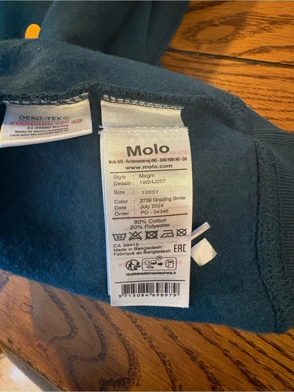 Molo Sweatshirt with Rainbow Smiley Graphic